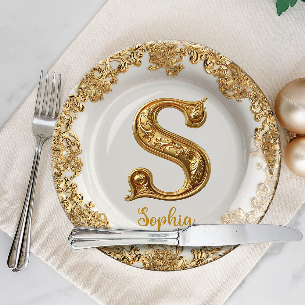 Joyeux Noël - Assiette ronde en céramique personnalisée pour la famille