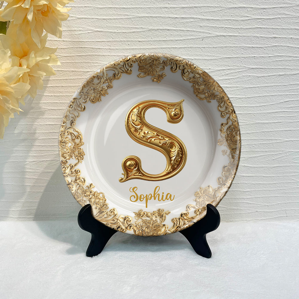 Joyeux Noël - Assiette ronde en céramique personnalisée pour la famille