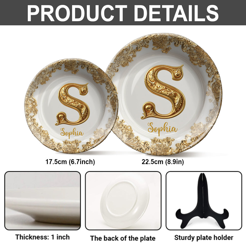 Joyeux Noël - Assiette ronde en céramique personnalisée pour la famille