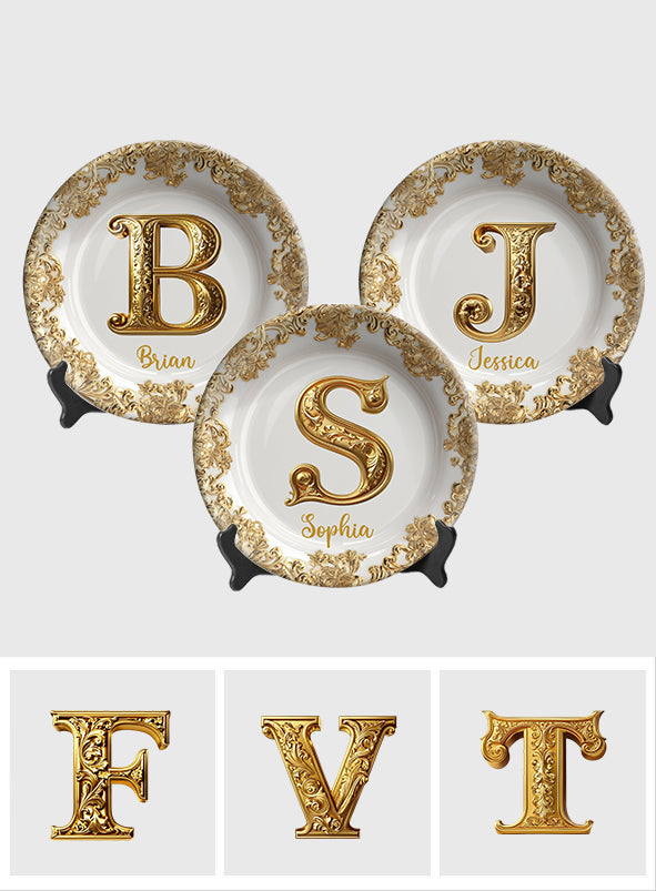 Joyeux Noël - Assiette ronde en céramique personnalisée pour la famille