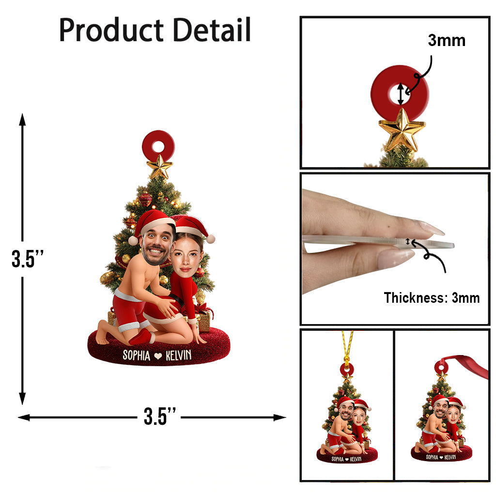Photo personnalisée de couple amusante - Ornement personnalisé de forme personnalisée pour couple