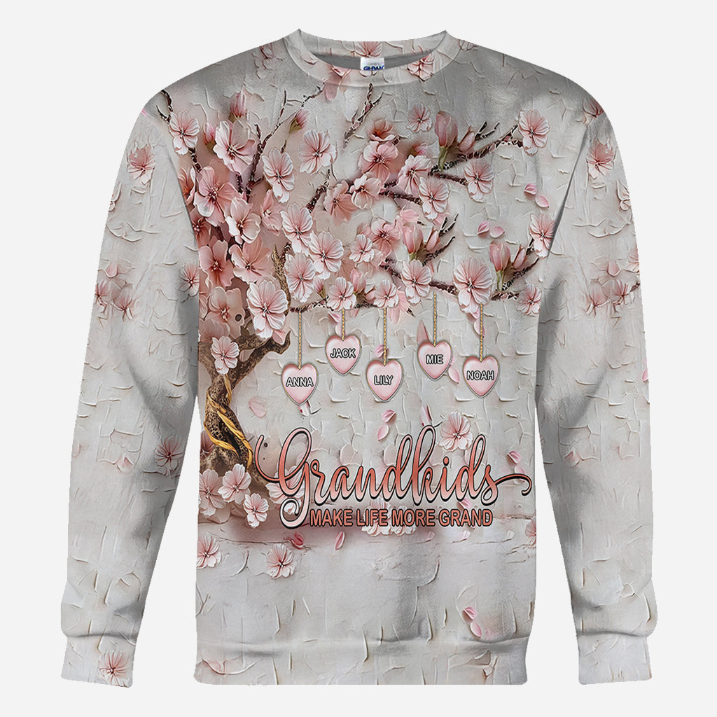 Les petits-enfants rendent la vie plus belle - T-shirt personnalisé « Grand-mère »