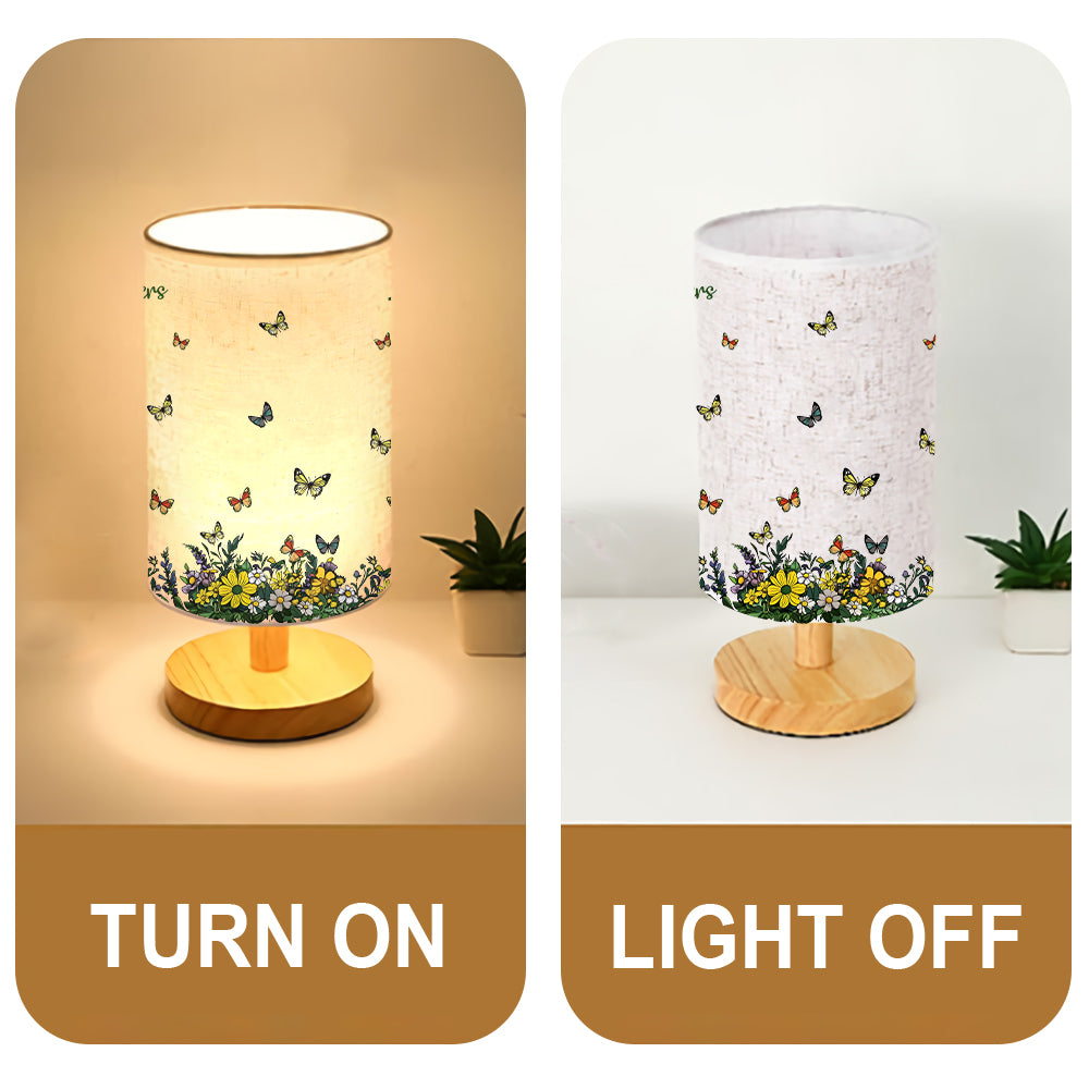 If Friends Were Flowers I Would Pick You - Personalized Bestie Tableside Lamp With Wood Base