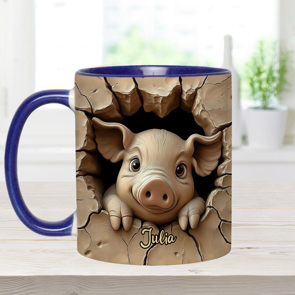 Cute Pig - Personalized Pig Lover Accent Mug