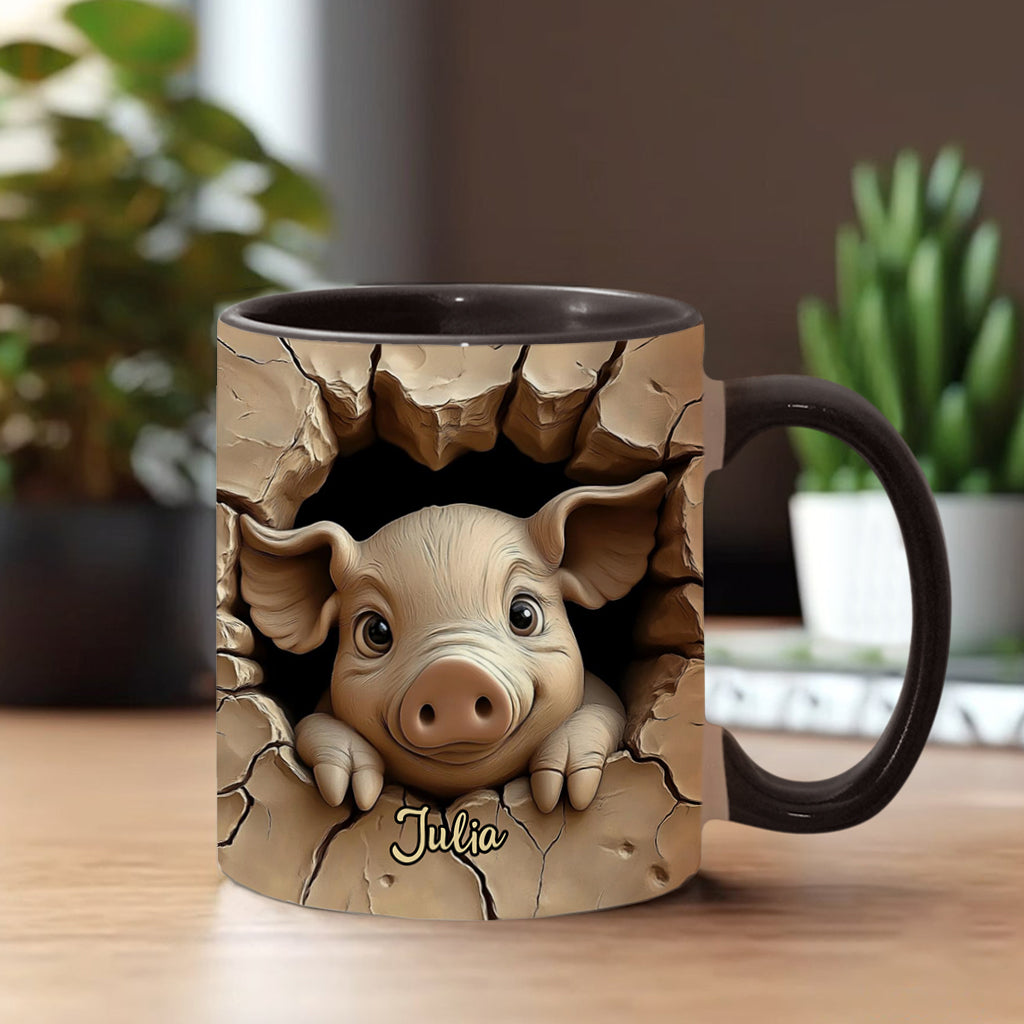 Cute Pig - Personalized Pig Lover Accent Mug