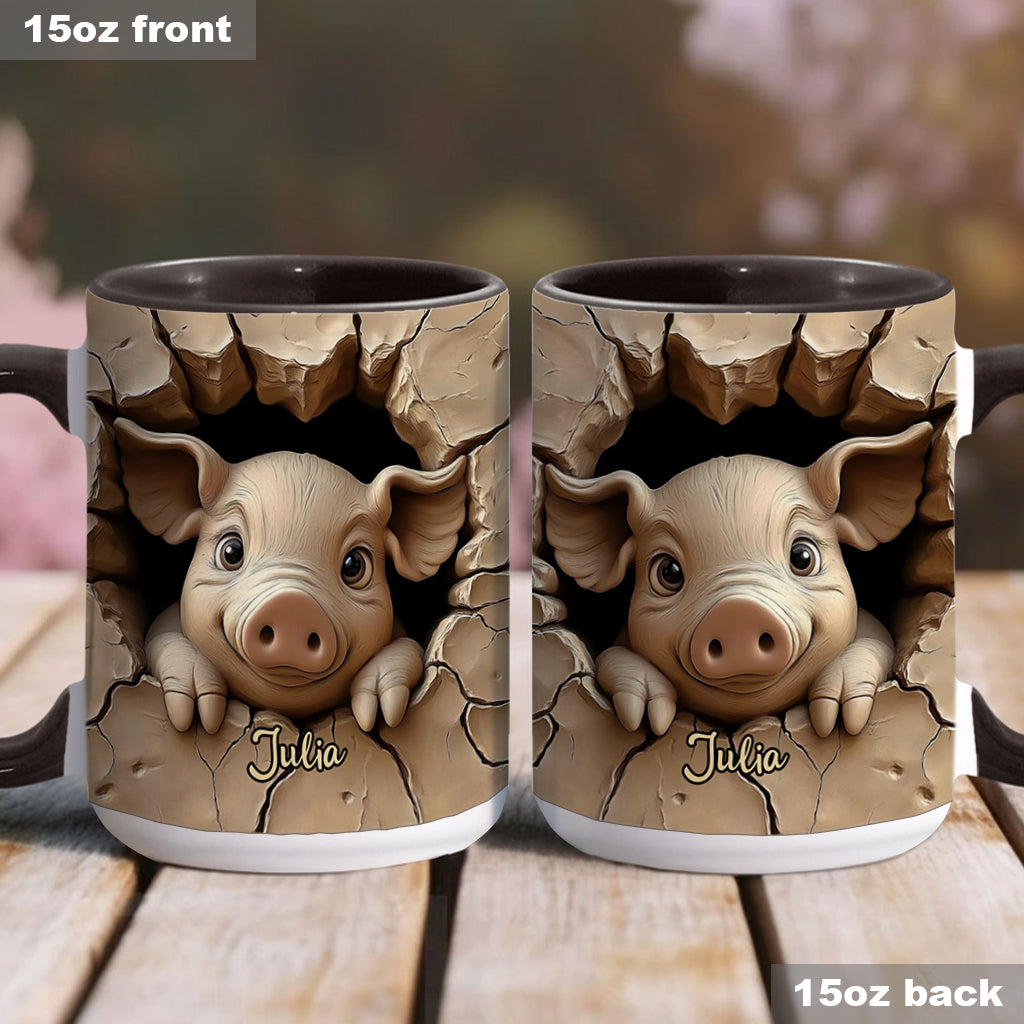 Cute Pig - Personalized Pig Lover Accent Mug