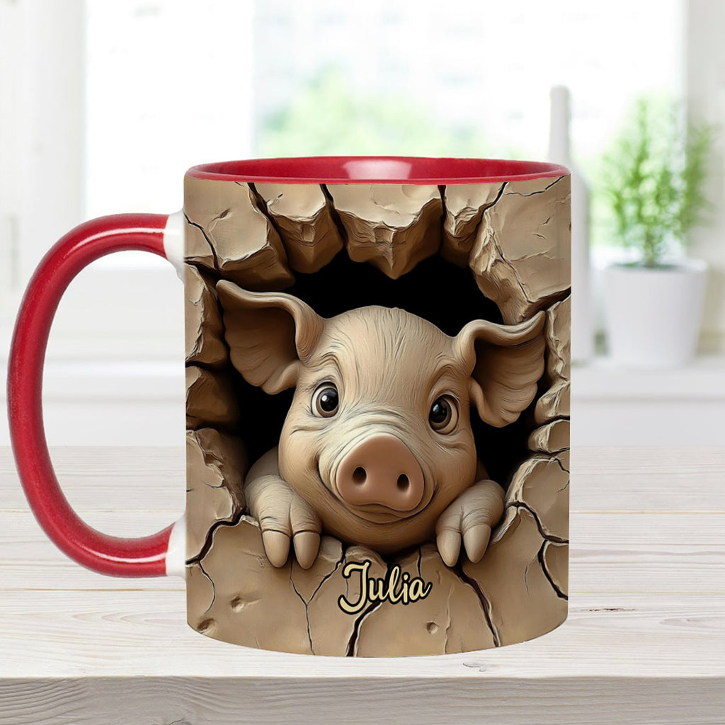 Cute Pig - Personalized Pig Lover Accent Mug