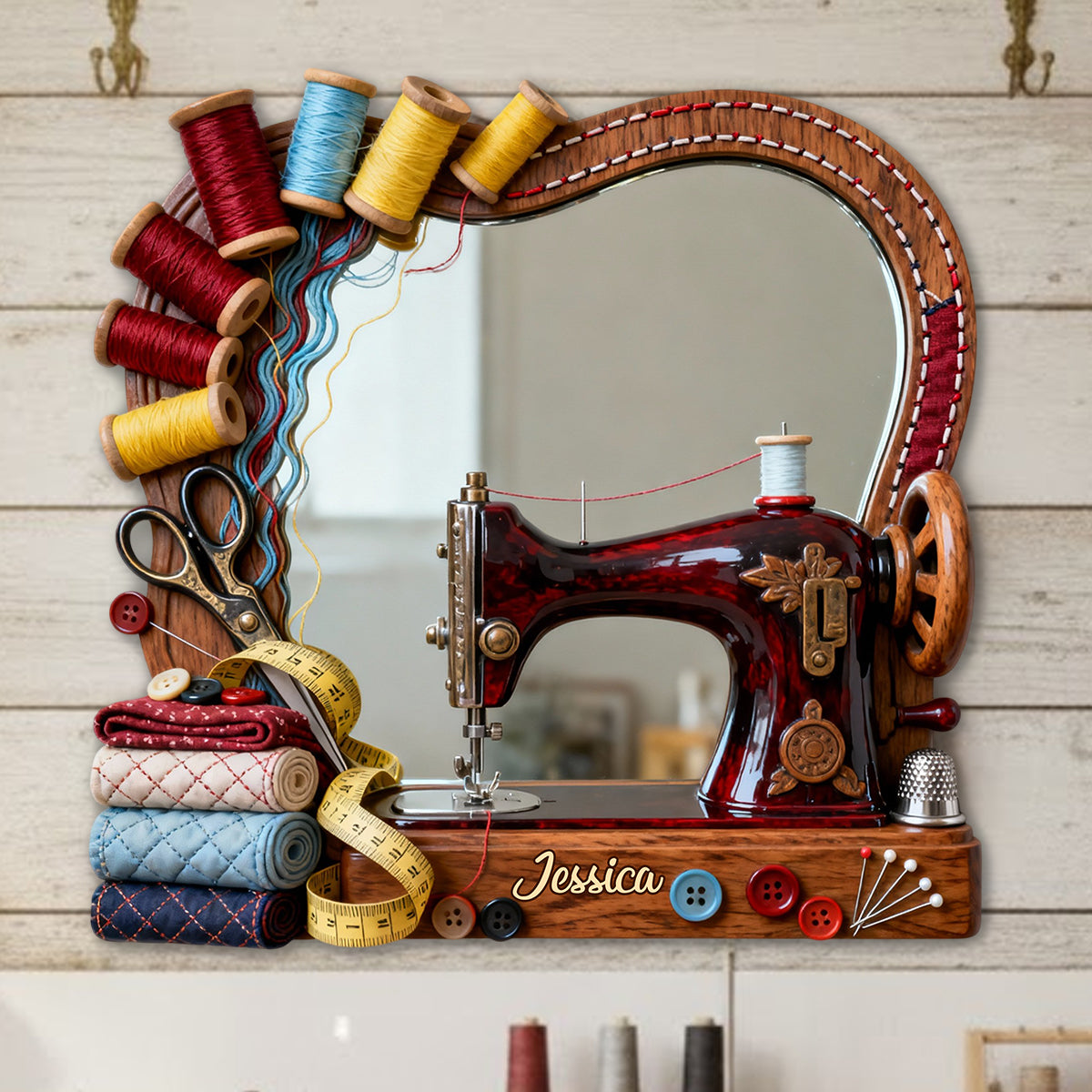 Sewing Lovers - Personalized Sewing Wall Hanging Mirror