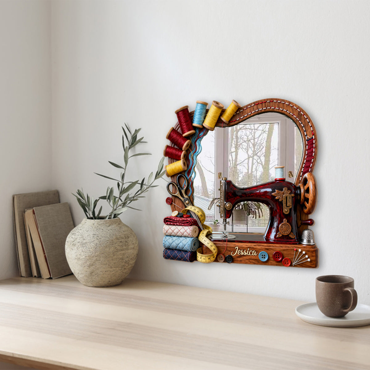 Sewing Lovers - Personalized Sewing Wall Hanging Mirror