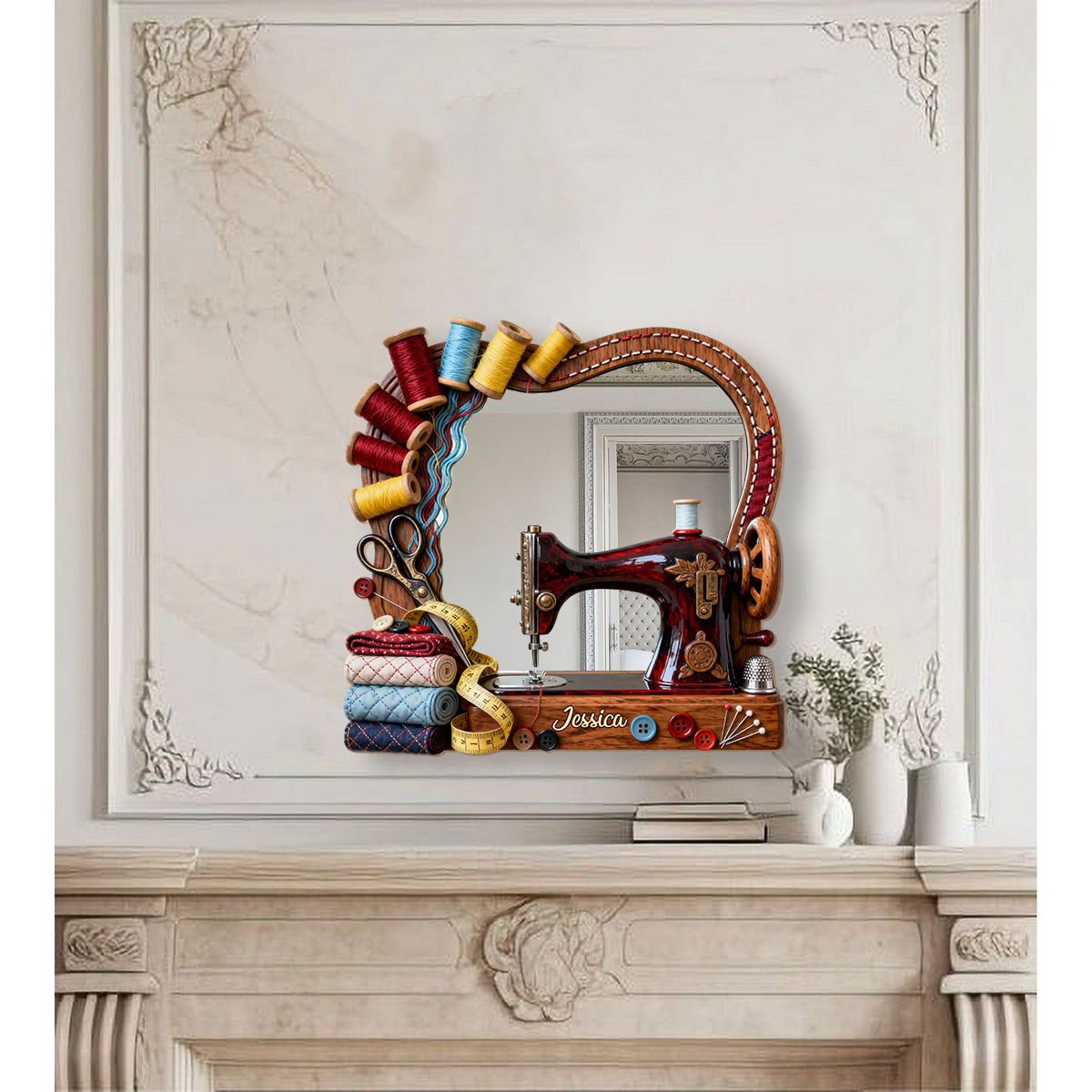 Sewing Lovers - Personalized Sewing Wall Hanging Mirror