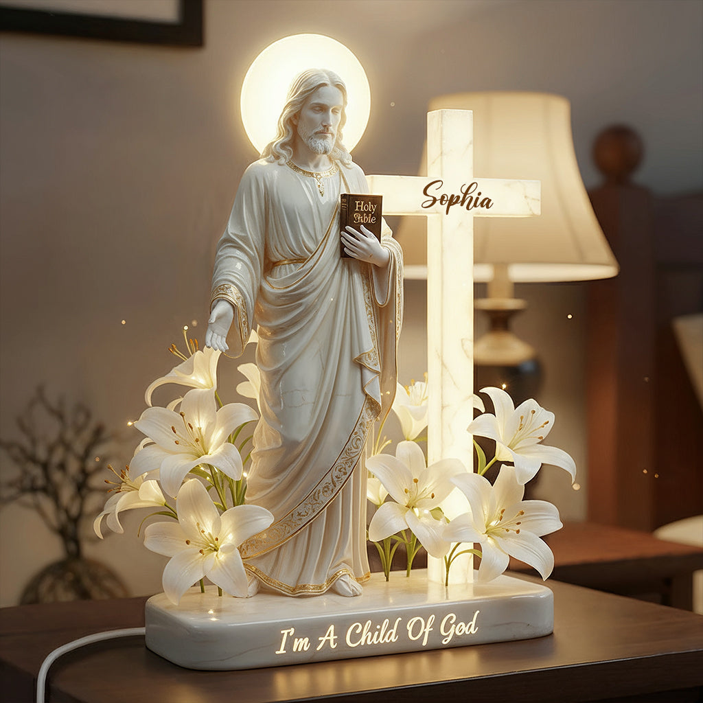 Je suis un enfant de Dieu - Veilleuse LED chrétienne personnalisée en acrylique