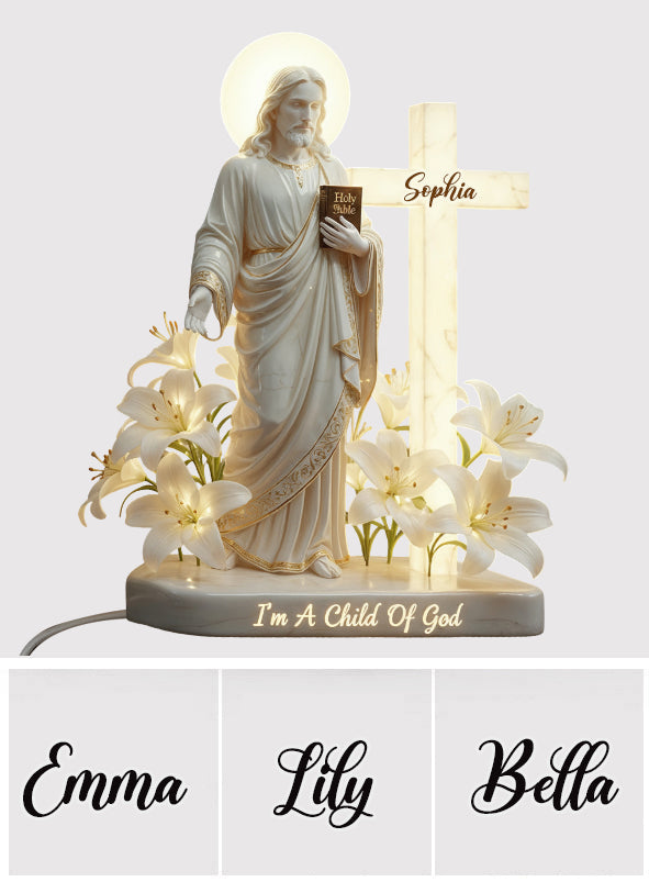 Je suis un enfant de Dieu - Veilleuse LED chrétienne personnalisée en acrylique