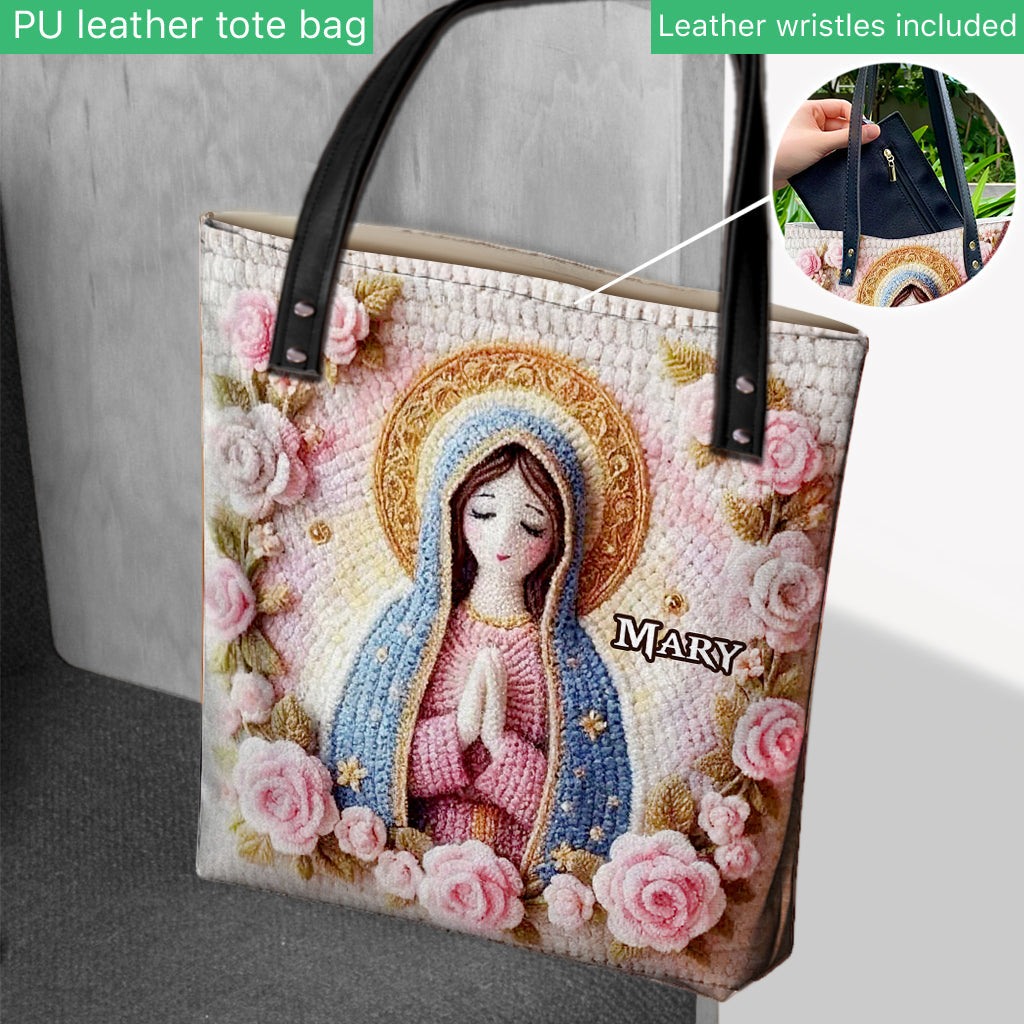 Sac fourre-tout chrétien personnalisé Sainte Vierge -
