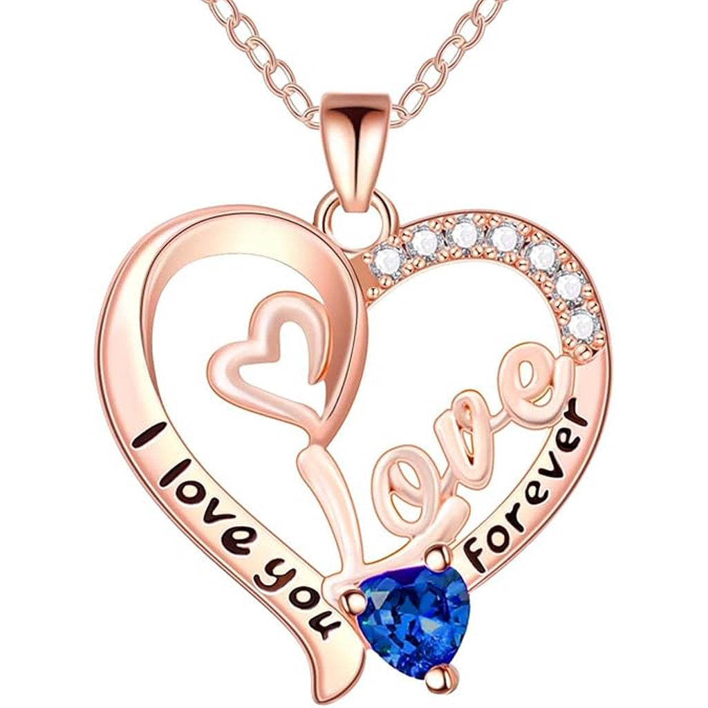 Collier « Je t'aime maman » avec pendentif cœur et strass, livré dans un coffret cadeau pour maman