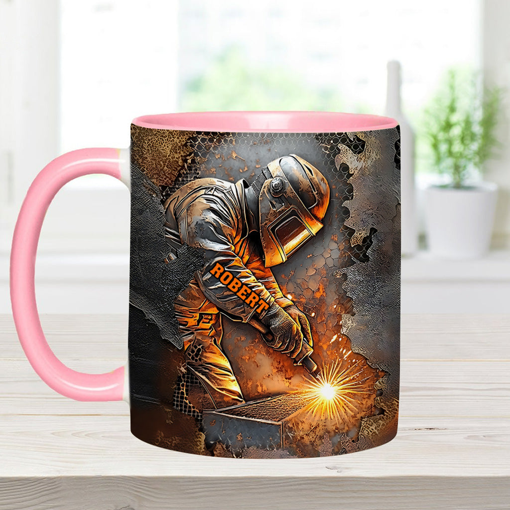 What A Wonderful Weld - Personalized Welder Accent Mug