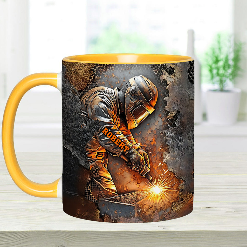 What A Wonderful Weld - Personalized Welder Accent Mug