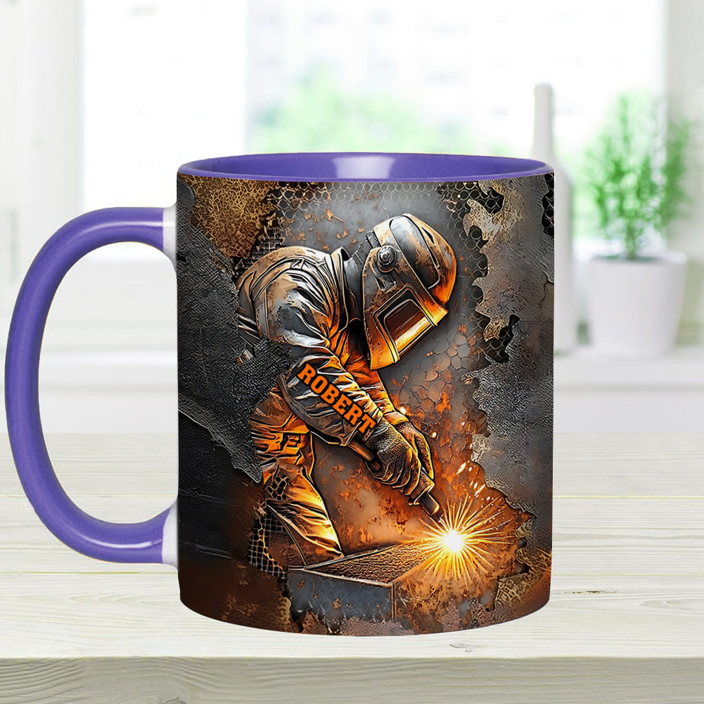 What A Wonderful Weld - Personalized Welder Accent Mug