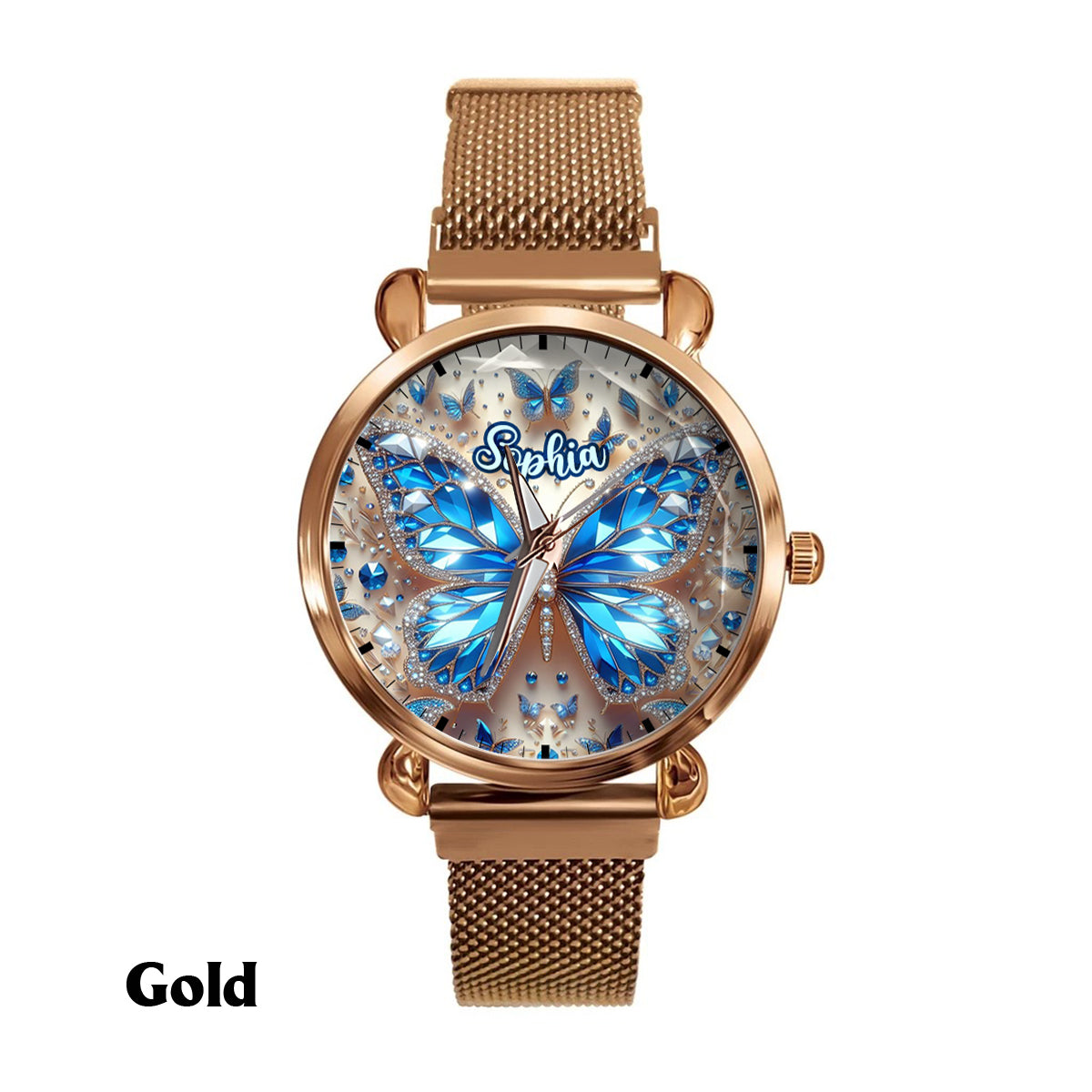 Magnifiques papillons - Montre-bracelet personnalisée pour femme avec papillons 