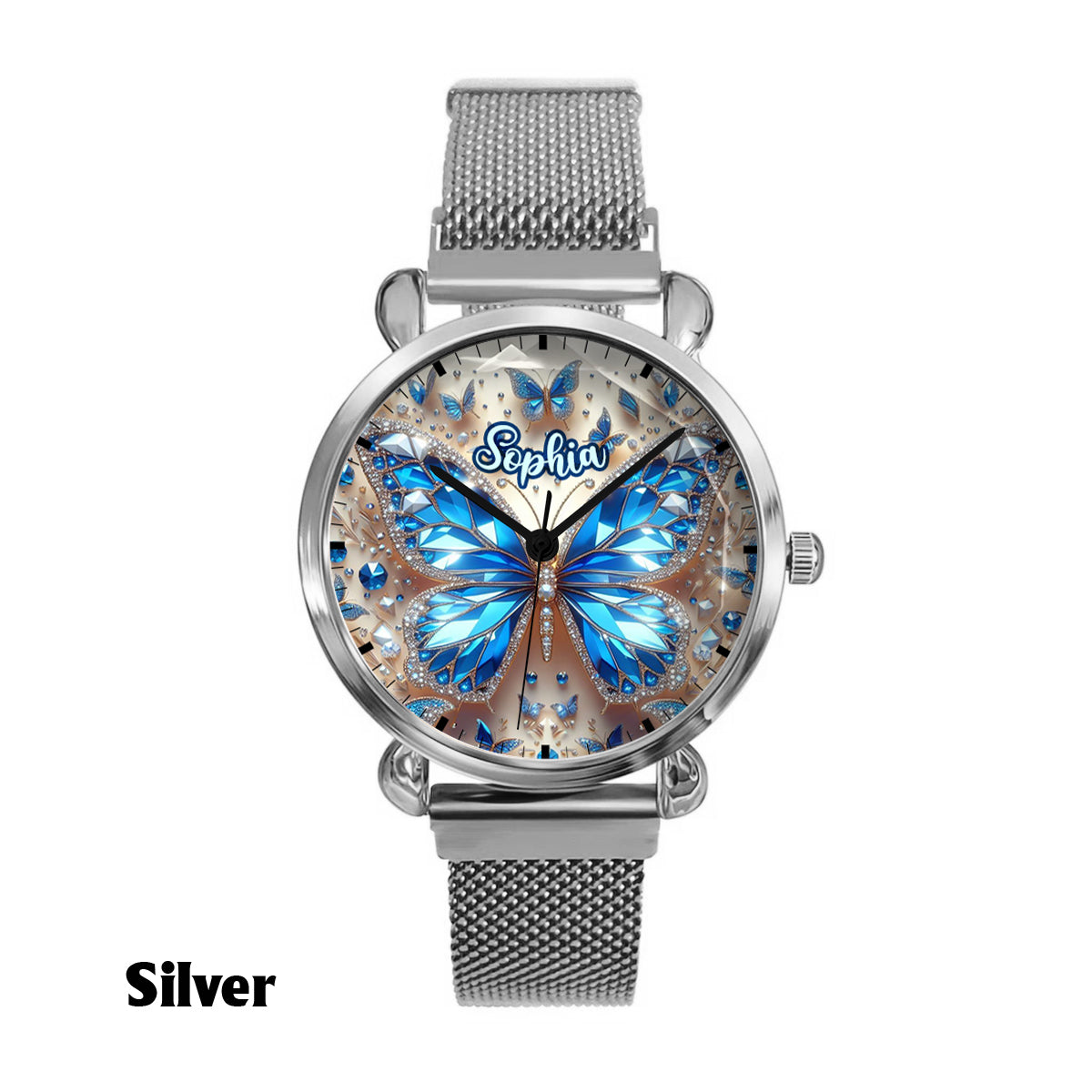 Magnifiques papillons - Montre-bracelet personnalisée pour femme avec papillons 