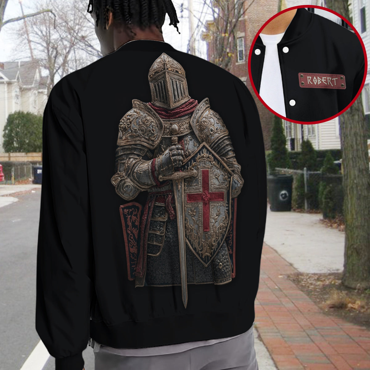 Veste universitaire chrétienne personnalisée Chevalier de Dieu