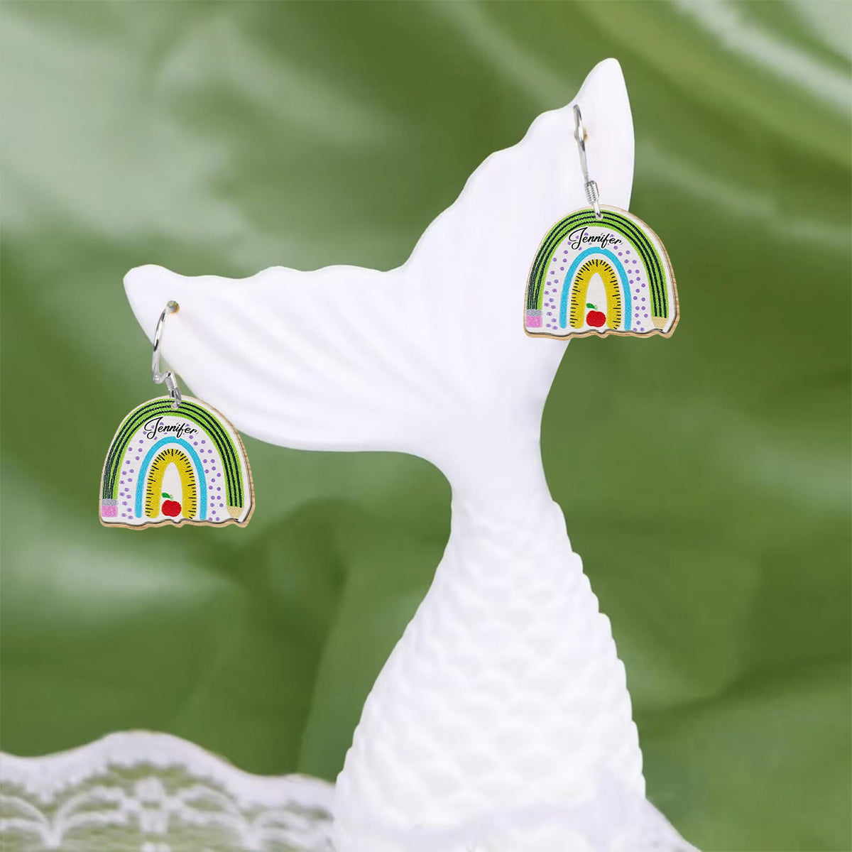 Back To School - Personalized Teacher Earrings