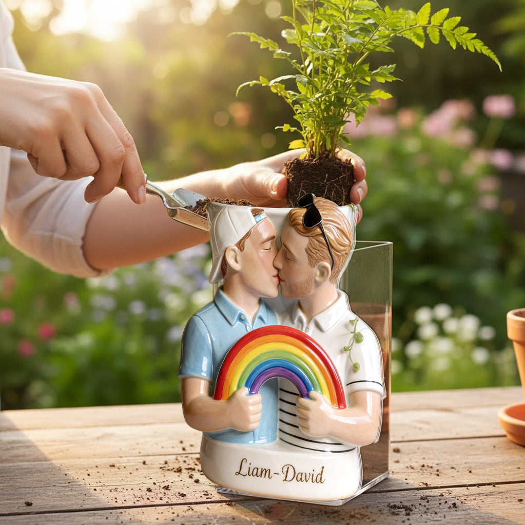 L'amour est l'amour - Pot en acrylique personnalisé de soutien LGBT