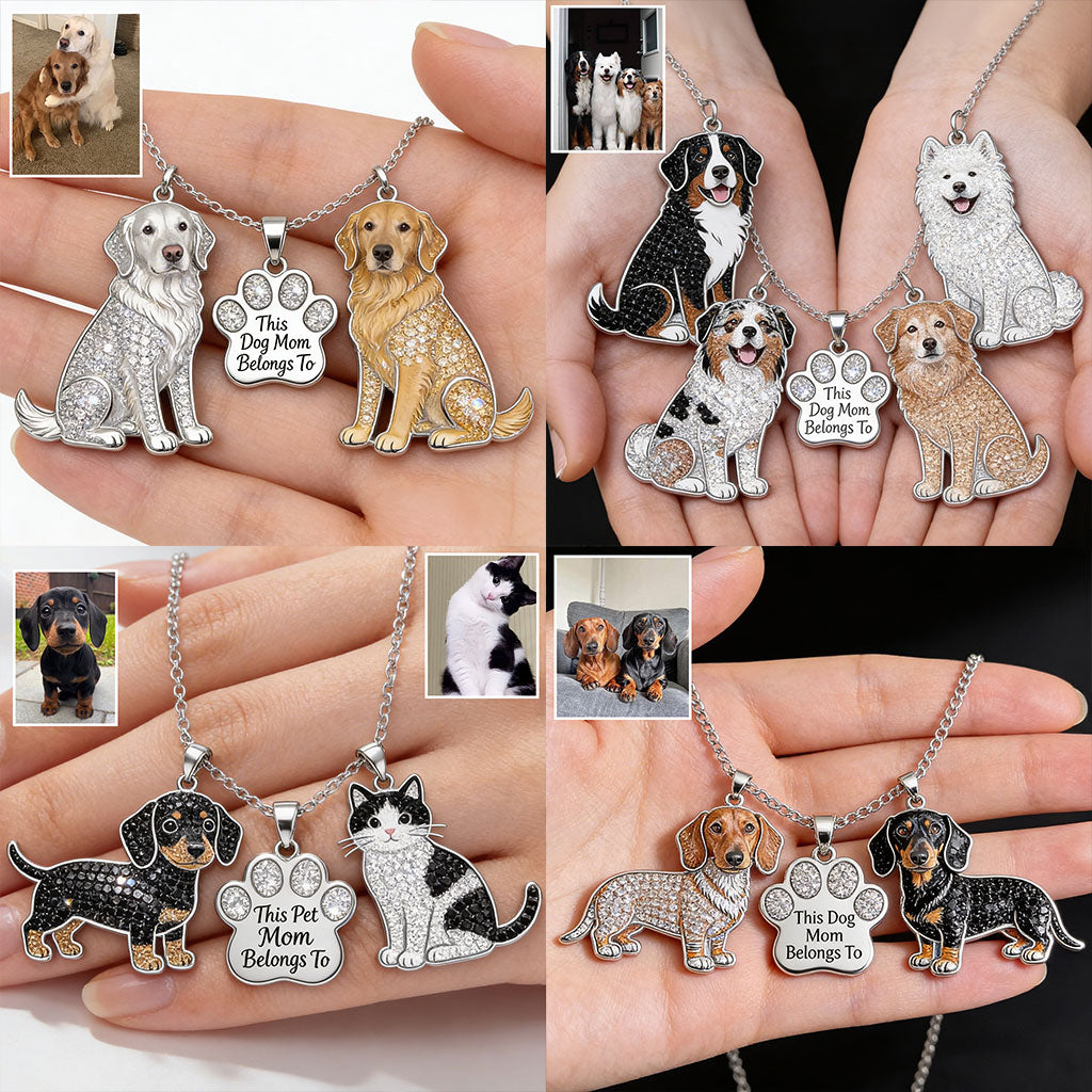 Cette maman de chien appartient à - Colliers en métal personnalisés avec pendentifs