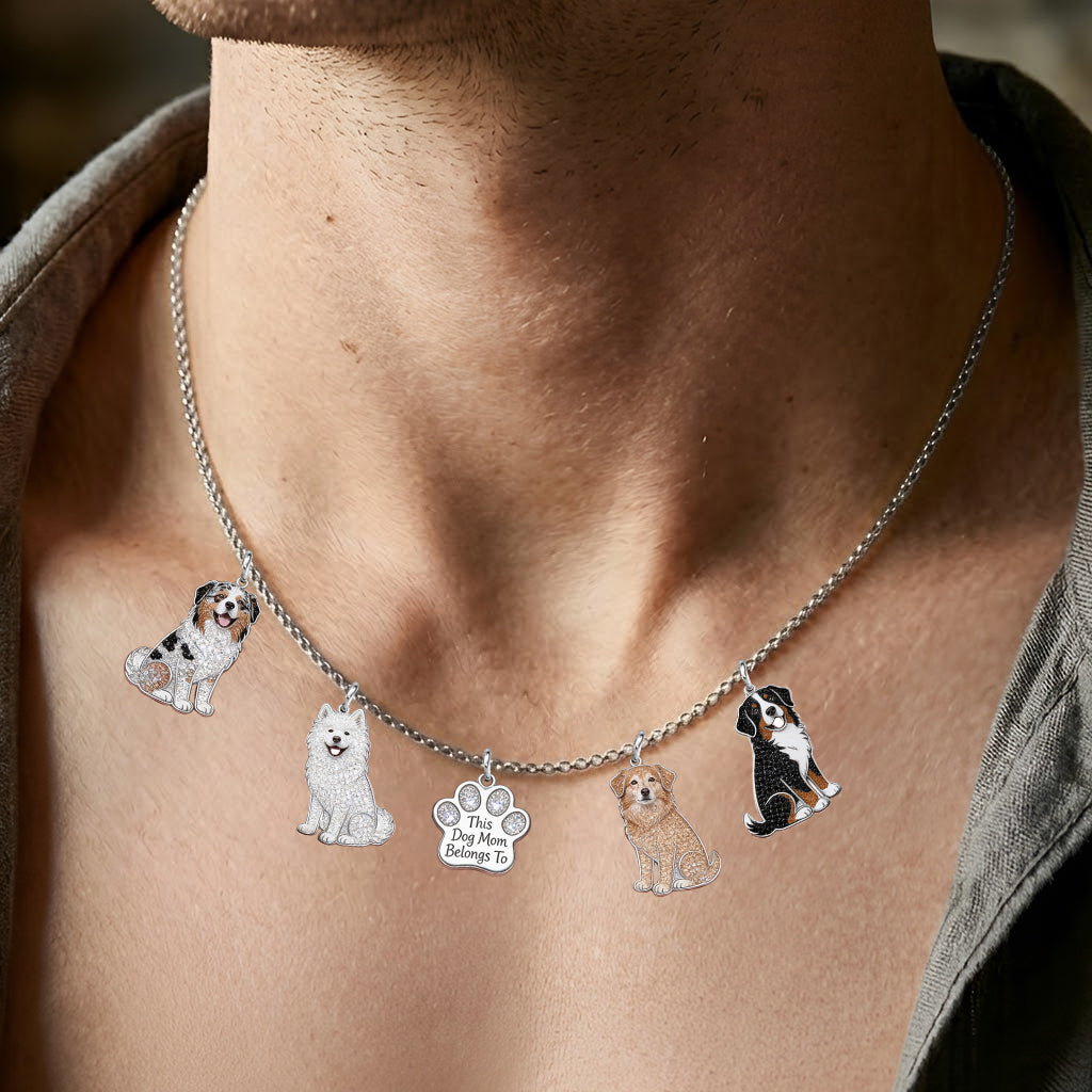 Cette maman de chien appartient à - Colliers en métal personnalisés avec pendentifs