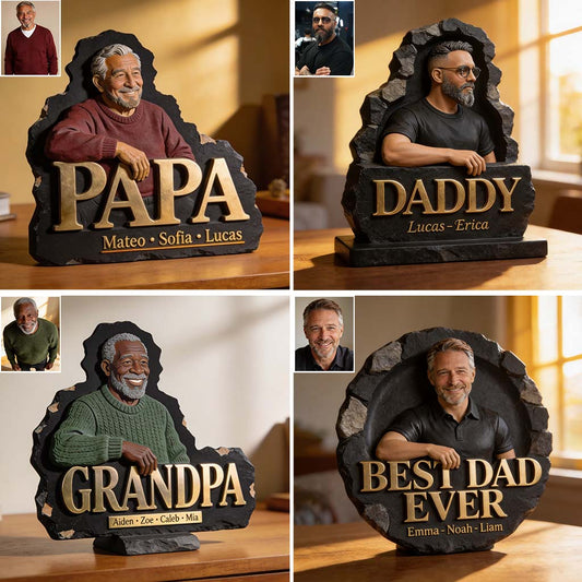 Cadeau Papa Personnalisé à partir de Photo - Plaque Acrylique Personnalisée