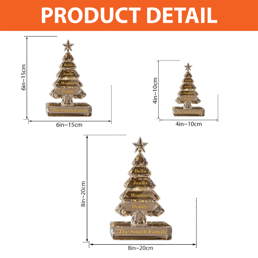 Joyeux Noël - Plaque acrylique personnalisée pour la famille