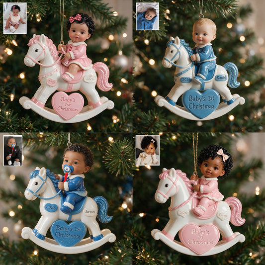 Premier Noël de Bébé - Ornement 3D Premium Personnalisé