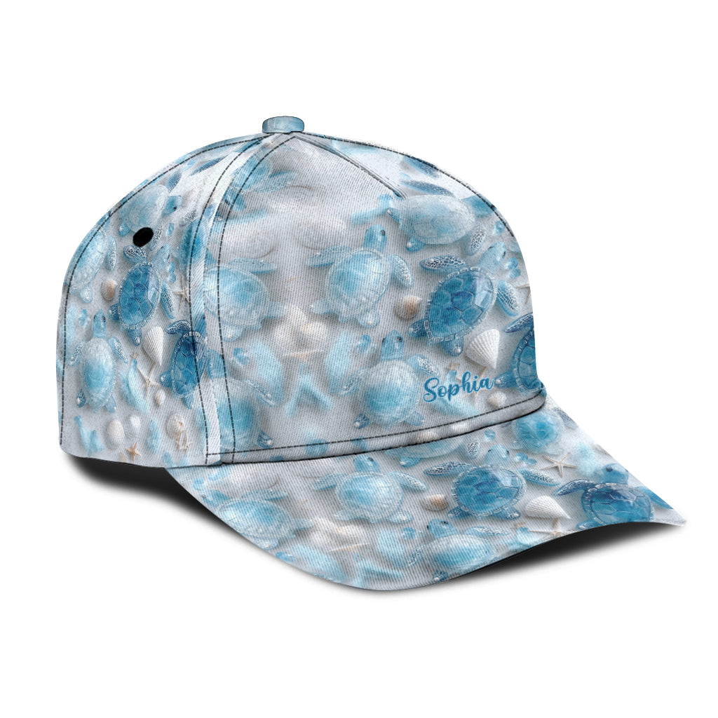 Sea Turtles The Ocean Is Calling - Personalized Turtle Classic Cap