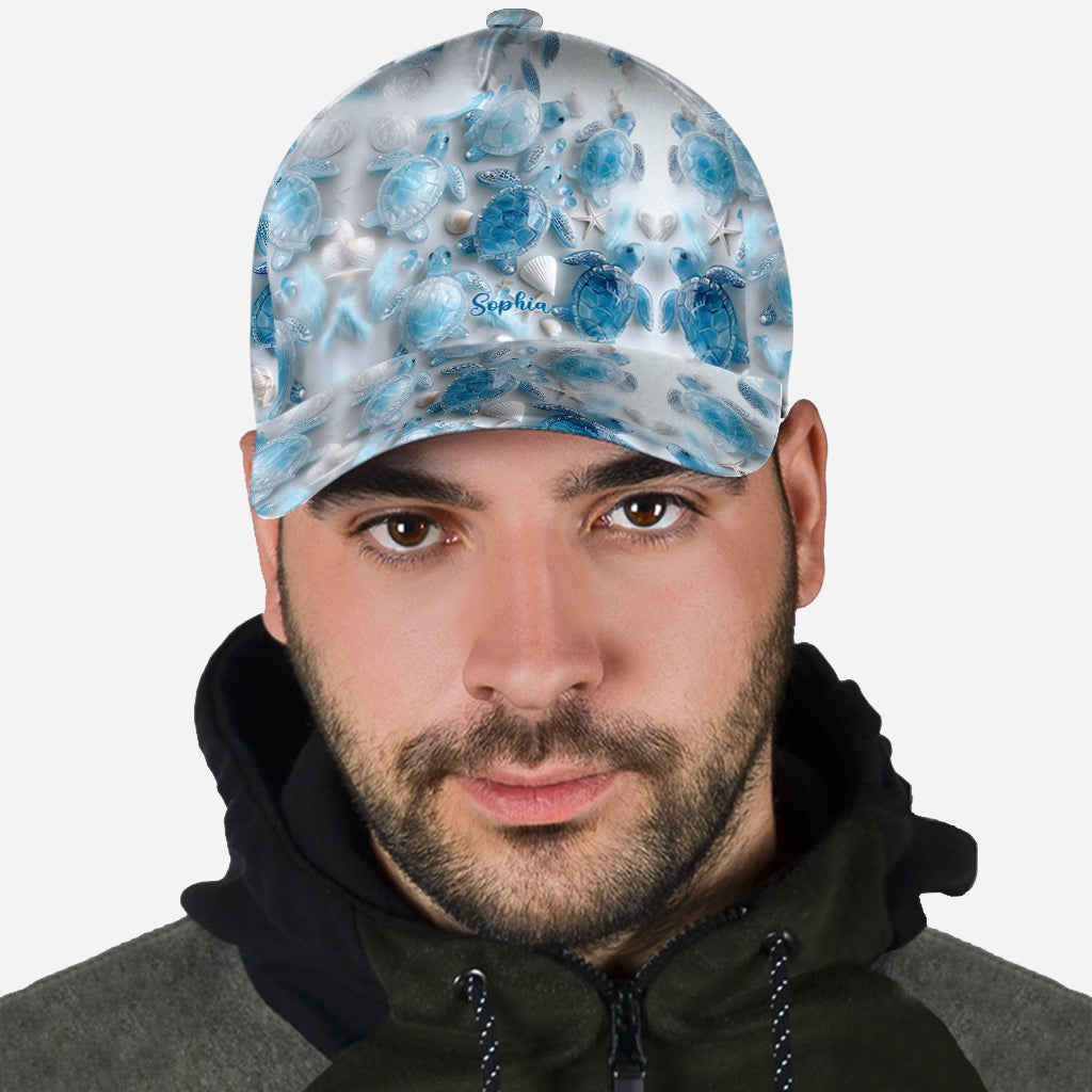 Sea Turtles The Ocean Is Calling - Personalized Turtle Classic Cap