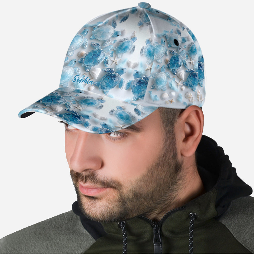 Sea Turtles The Ocean Is Calling - Personalized Turtle Classic Cap