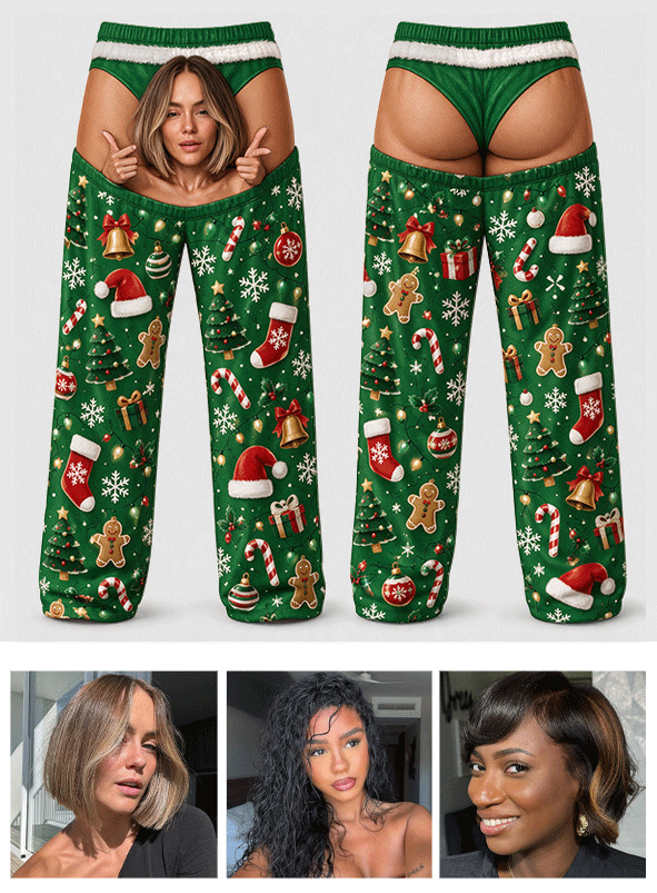 Merry Christmas, Funny Face - Personalized Spicy Couple Pajama Pants
