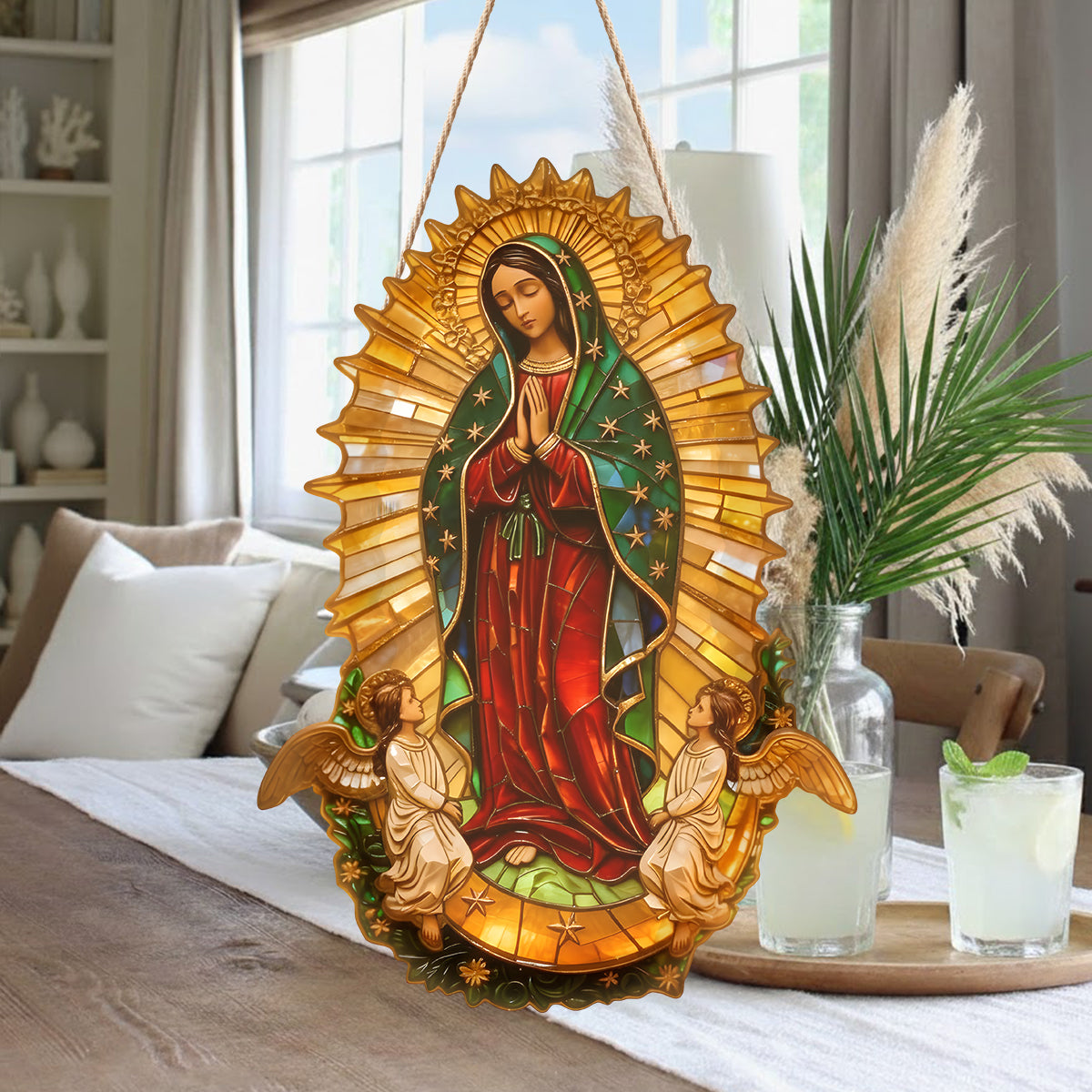 Notre-Dame de Guadalupe - Enseigne lumineuse LED chrétienne en acrylique