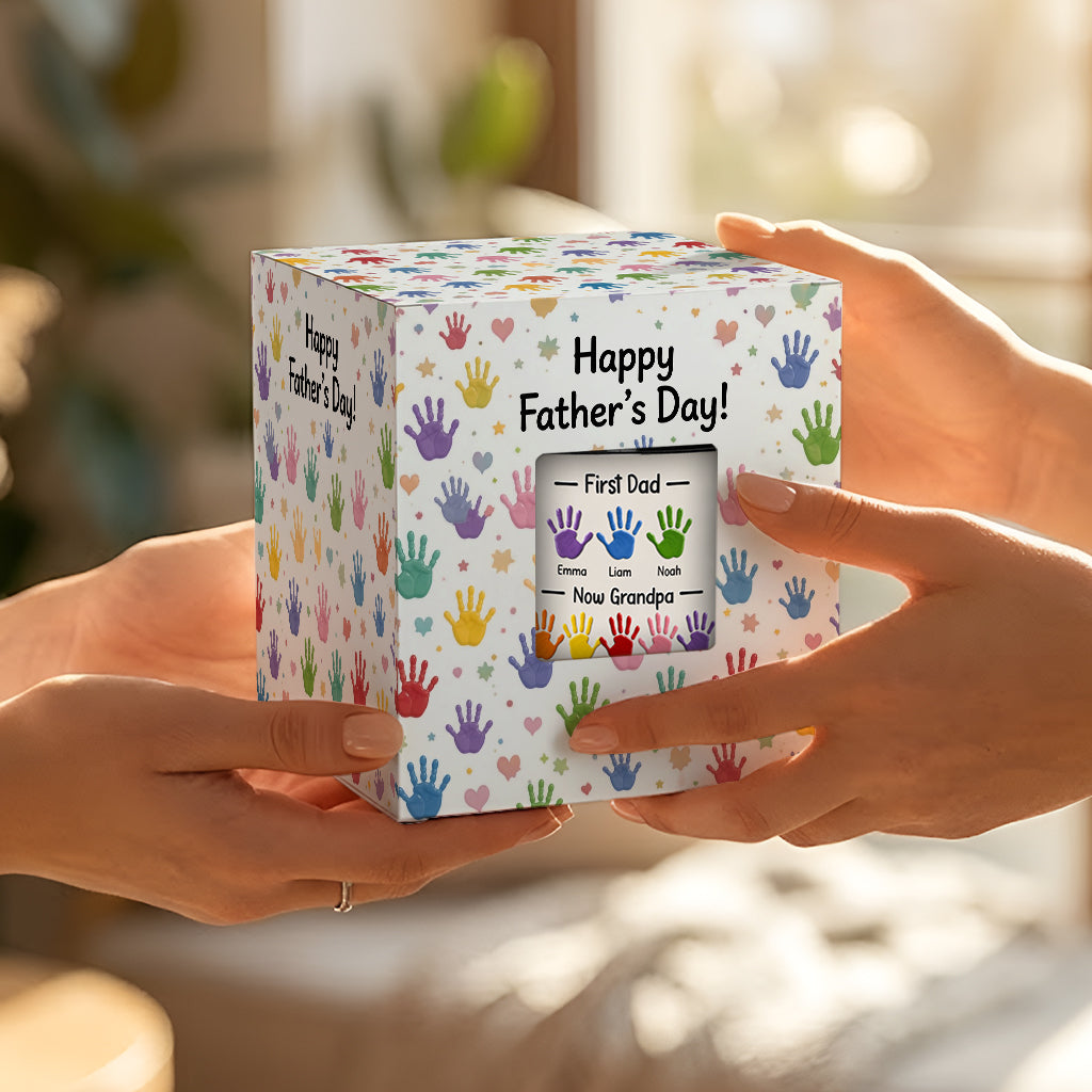 Premier Papa, Maintenant Papi - Tasse Accent Personnalisée avec Boîte Cadeau