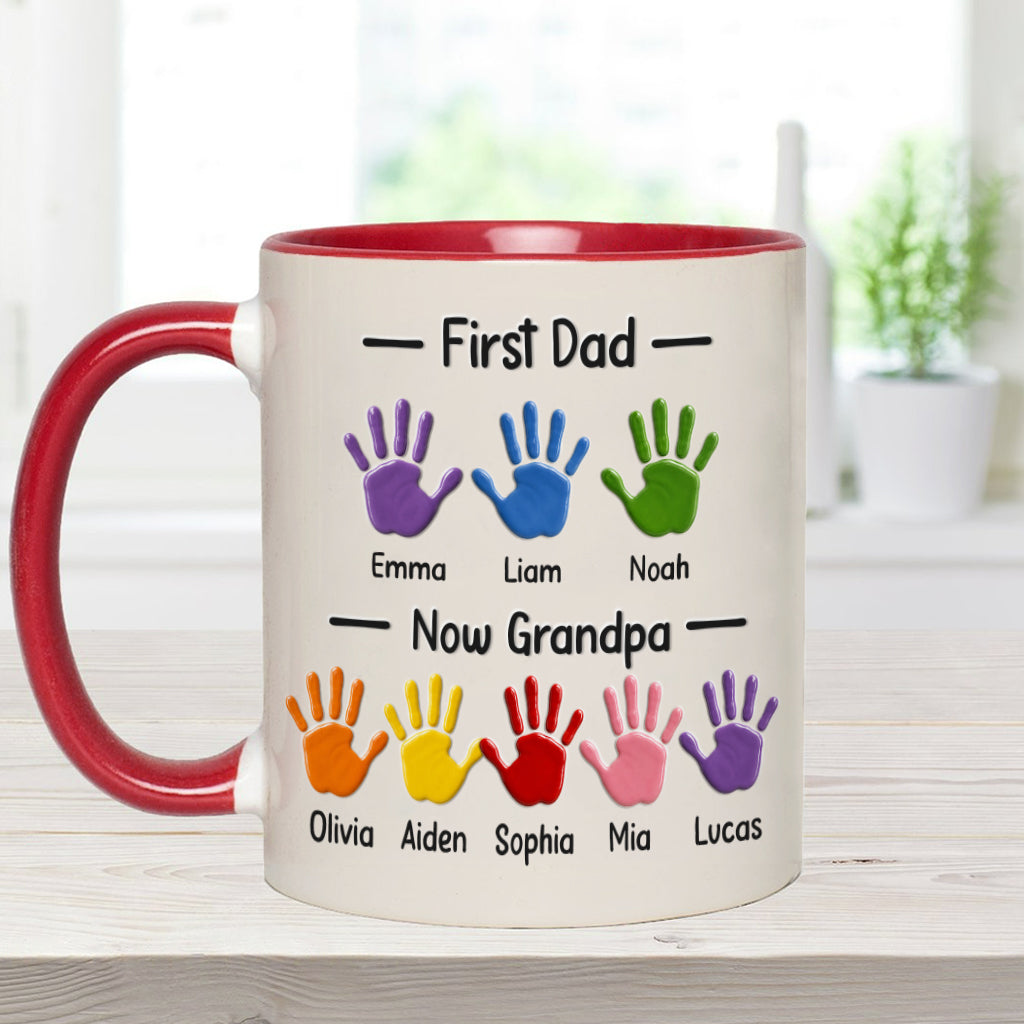 Premier Papa, Maintenant Papi - Tasse Accent Personnalisée avec Boîte Cadeau