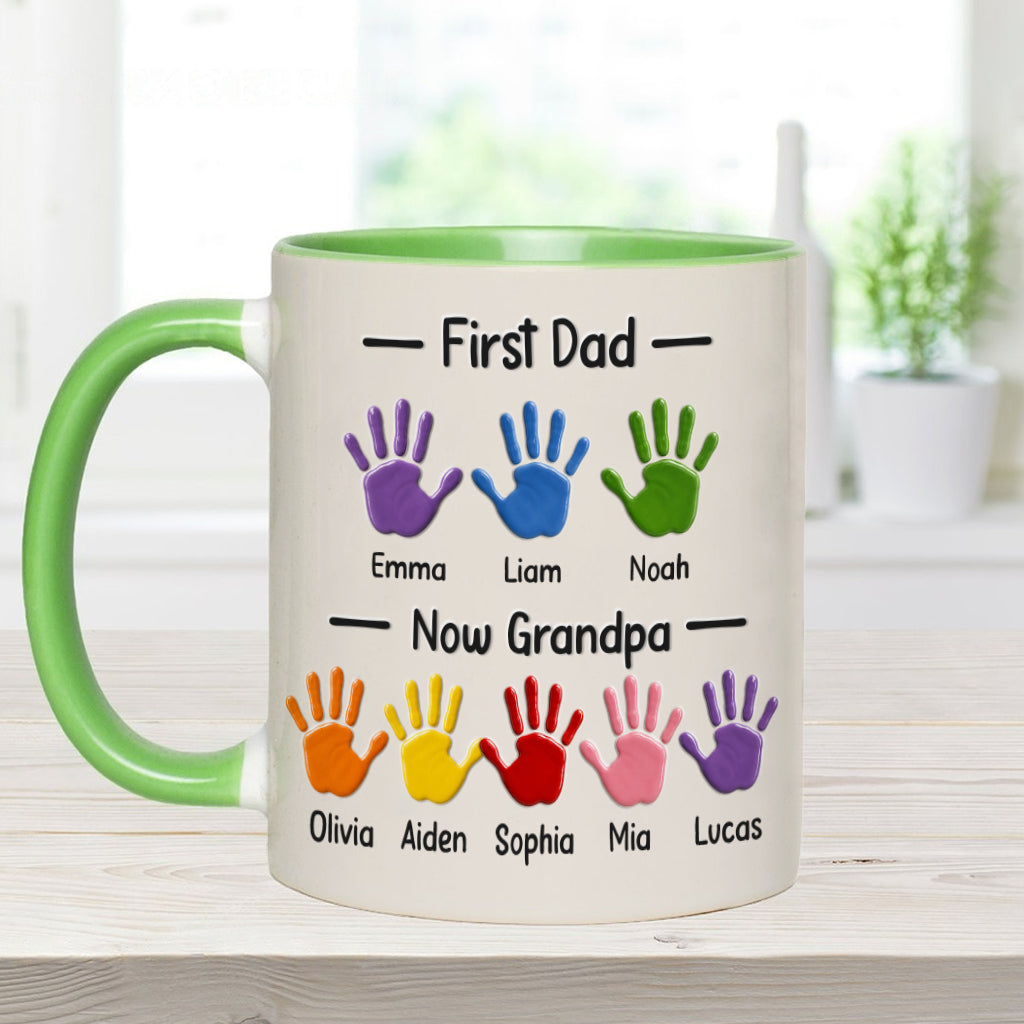 Premier Papa, Maintenant Papi - Tasse Accent Personnalisée avec Boîte Cadeau