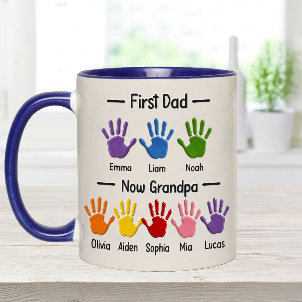 Premier Papa, Maintenant Papi - Tasse Accent Personnalisée avec Boîte Cadeau