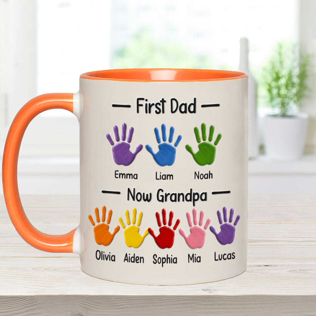 Premier Papa, Maintenant Papi - Tasse Accent Personnalisée avec Boîte Cadeau