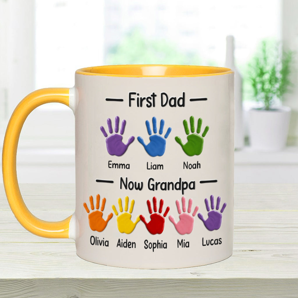 Premier Papa, Maintenant Papi - Tasse Accent Personnalisée avec Boîte Cadeau