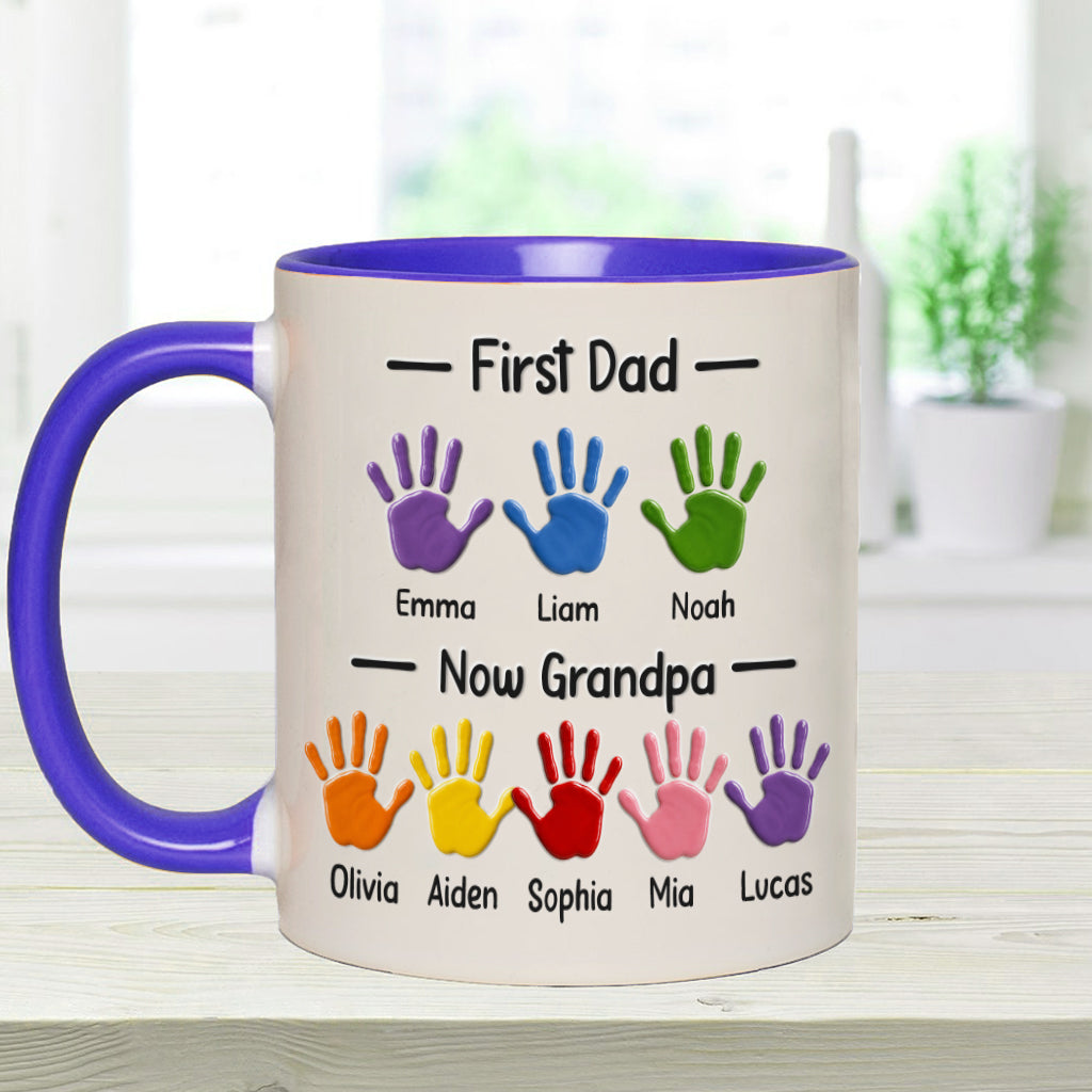 Premier Papa, Maintenant Papi - Tasse Accent Personnalisée avec Boîte Cadeau