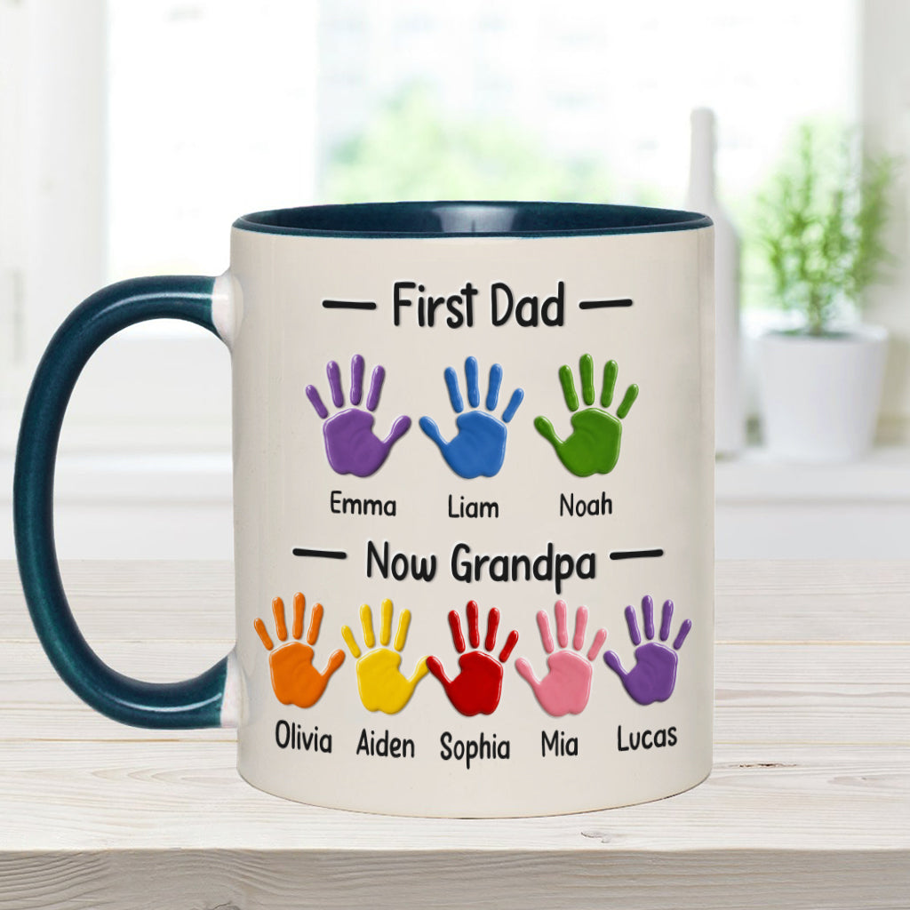 Premier Papa, Maintenant Papi - Tasse Accent Personnalisée avec Boîte Cadeau