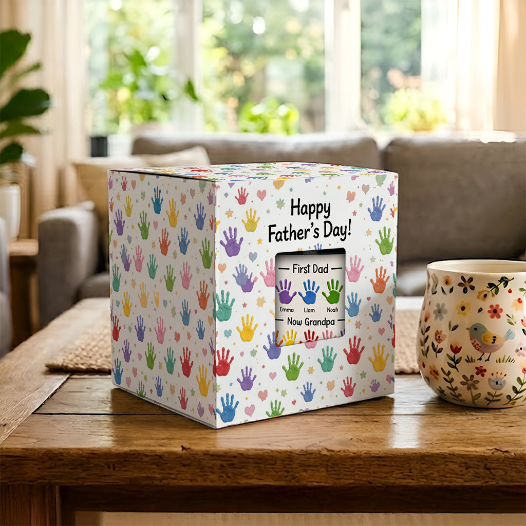Premier Papa, Maintenant Papi - Tasse Accent Personnalisée avec Boîte Cadeau