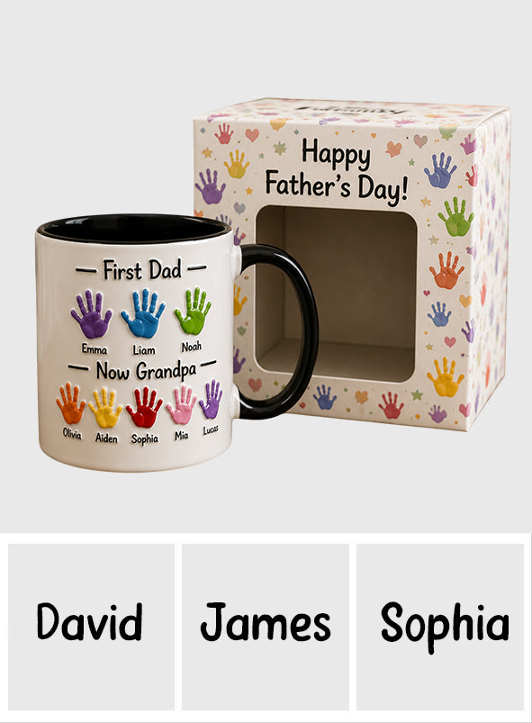 Premier Papa, Maintenant Papi - Tasse Accent Personnalisée avec Boîte Cadeau