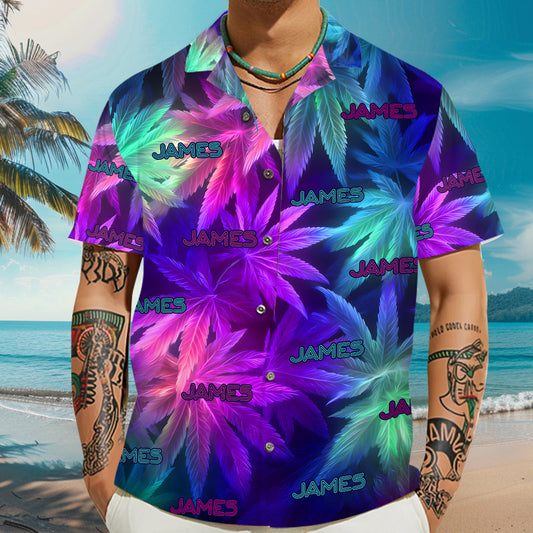 Chemise hawaïenne personnalisée High Life - Cannabis