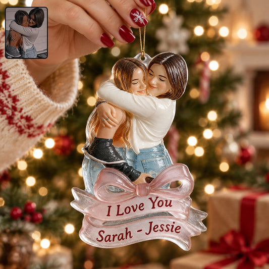 Any Photo - Personalized Bestie Custom Shape Glass Ornament
