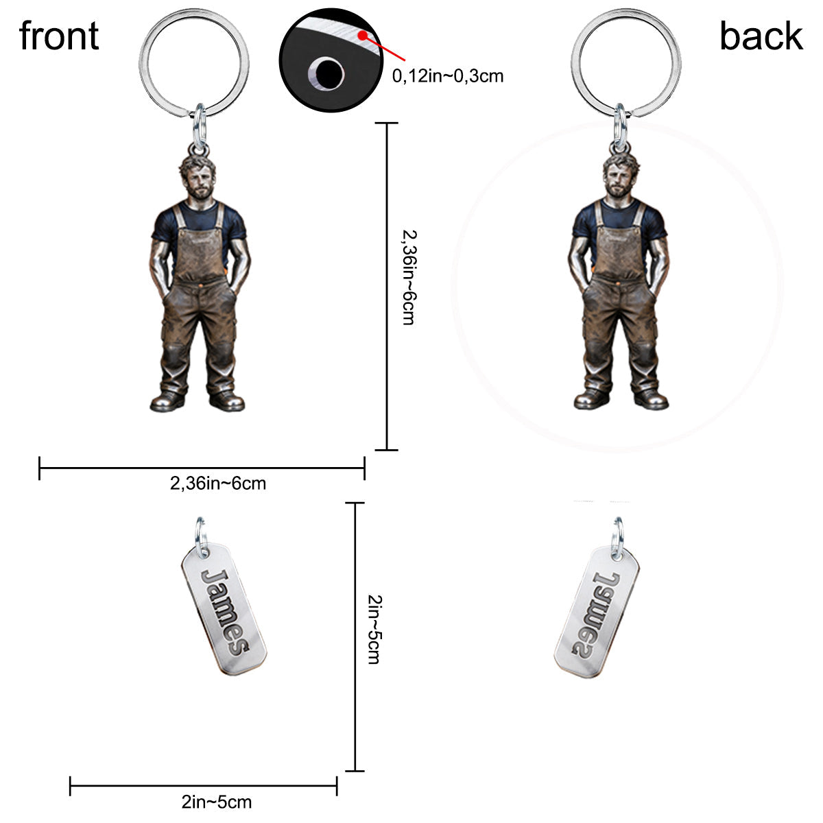 I Am The Warranty - Personalized Mechanic Keychain With Charms