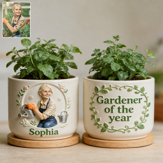 Cadeaux pour Jardiniers - Pot de Plante en Céramique Personnalisé